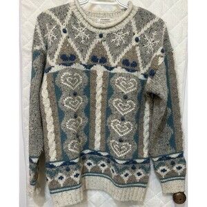 Vintage Ninon de Lenclos Sweater – Wool & Angora Blend, Made in Hong Kong Small